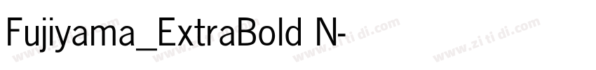 Fujiyama_ExtraBold N字体转换